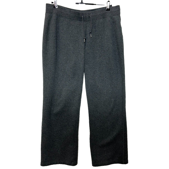 Nike Sweatpants Mens XL Gray Measures 35x31 Fleece Drawstring Elastic Waist - Picture 1 of 13